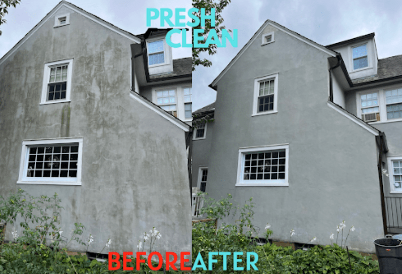 Before & after pressure washing by PreshClean Inc.
